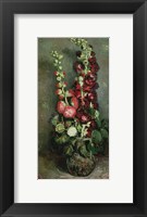 Vase of Hollyhocks, 1886 Fine Art Print