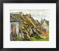 Thatched Cottages in Chaponval Fine Art Print