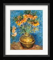 Crown Imperial Fritillaries in a Copper Vase, 1886 Framed Print