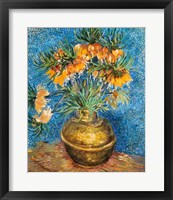 Crown Imperial Fritillaries in a Copper Vase, 1886 Framed Print