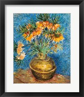 Crown Imperial Fritillaries in a Copper Vase, 1886 Framed Print