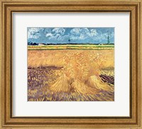 Wheatfield with Sheaves, 1888 - wheat pile Fine Art Print
