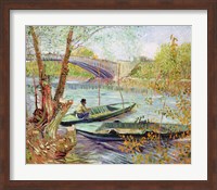 Fishing in the Spring. Pont de Clichy, 1887 Fine Art Print