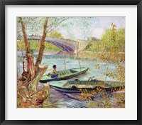 Fishing in the Spring. Pont de Clichy, 1887 Fine Art Print