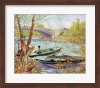 Fishing in the Spring. Pont de Clichy, 1887 Fine Art Print