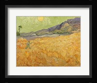 Wheatfield with Reaper, 1889 Fine Art Print