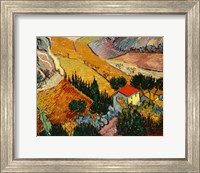 Landscape with House and Ploughman, 1889 Fine Art Print