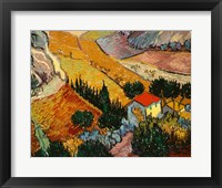Landscape with House and Ploughman, 1889 Fine Art Print