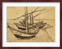 Fishing Boats on the Beach at Saintes-Maries-de-la-Mer, 1888 Fine Art Print