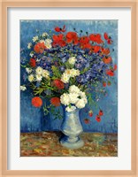 Still Life: Vase with Cornflowers and Poppies, 1887 Fine Art Print