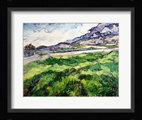 The Green Wheatfield behind the Asylum, 1889 Framed Print