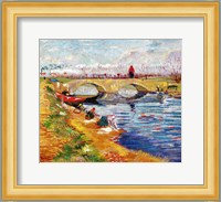 The Gleize Bridge over the Vigneyret Canal Fine Art Print