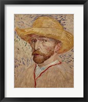 Self Portrait with Straw Hat, 1887 Fine Art Print