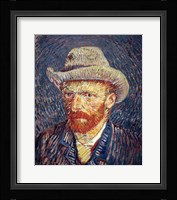 Self Portrait with Felt Hat Framed Print