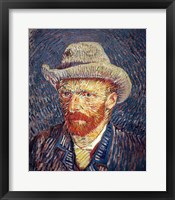 Self Portrait with Felt Hat Framed Print