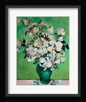 A Vase of Roses, 1890 Framed Print