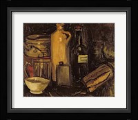 Still life with pots, bottles and flasks Fine Art Print