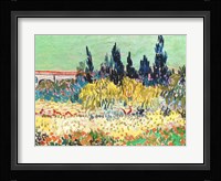 The Garden at Arles, detail of the cypress trees Fine Art Print