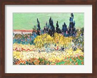 The Garden at Arles, detail of the cypress trees Fine Art Print