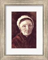 Head of an old woman in a Scheveninger Cap Fine Art Print