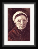 Head of an old woman in a Scheveninger Cap Fine Art Print
