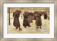 Miners' wives carrying sacks of coal, 1882 Fine Art Print