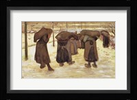 Miners' wives carrying sacks of coal, 1882 Fine Art Print