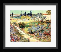 The Garden at Arles, 1888 Framed Print