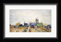 Vegetable Gardens and the Moulin de Blute-Fin on Montmartre, 1887 Fine Art Print