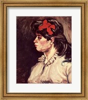 Portrait of a Woman with a Red Ribbon, 1885 Fine Art Print