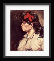 Portrait of a Woman with a Red Ribbon, 1885 Fine Art Print