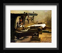 Weaver at the Loom, Facing Right, 1884 Fine Art Print