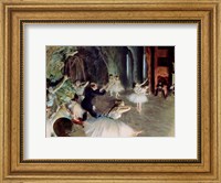 The Rehearsal of the Ballet on Stage Fine Art Print