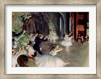The Rehearsal of the Ballet on Stage Fine Art Print