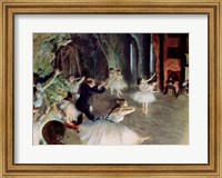 The Rehearsal of the Ballet on Stage Fine Art Print