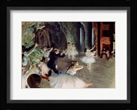 The Rehearsal of the Ballet on Stage Fine Art Print