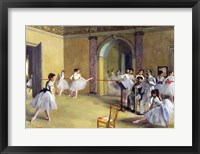 The Dance Foyer at the Opera on the rue Le Peletier, 1872 Framed Print