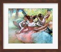Four ballerinas on the stage Fine Art Print