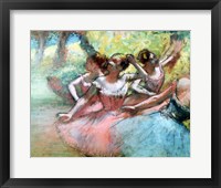 Four ballerinas on the stage Fine Art Print