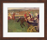 The Race Course - Amateur Jockeys near a Carriage Fine Art Print