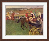 The Race Course - Amateur Jockeys near a Carriage Fine Art Print