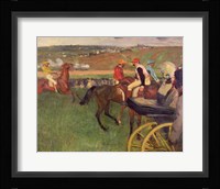 The Race Course - Amateur Jockeys near a Carriage Fine Art Print