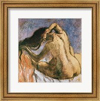 Woman Combing her Hair B Fine Art Print