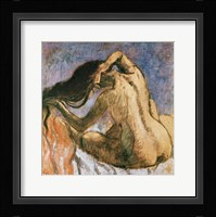Woman Combing her Hair B Fine Art Print