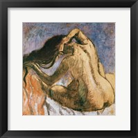 Woman Combing her Hair B Fine Art Print
