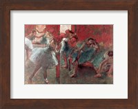 Dancers at Rehearsal - red Fine Art Print