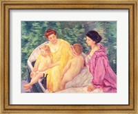 The Swim, or Two Mothers and Their Children on a Boat, 1910 Fine Art Print