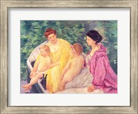 The Swim, or Two Mothers and Their Children on a Boat, 1910 Fine Art Print