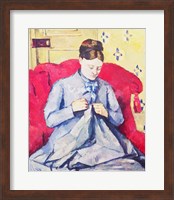 Madame Cezanne sewing Fine Art Print