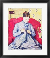 Madame Cezanne sewing Fine Art Print